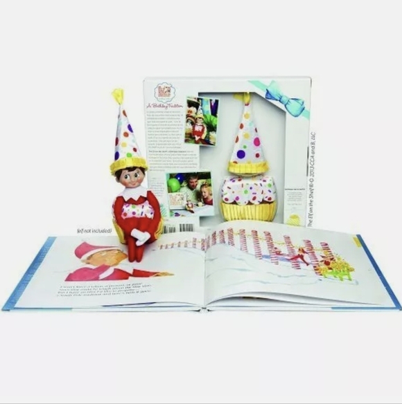 Elf on the Shelf A Birthday Tradition Book, Costume and girl Elf on a shelf - Picture 2 of 13